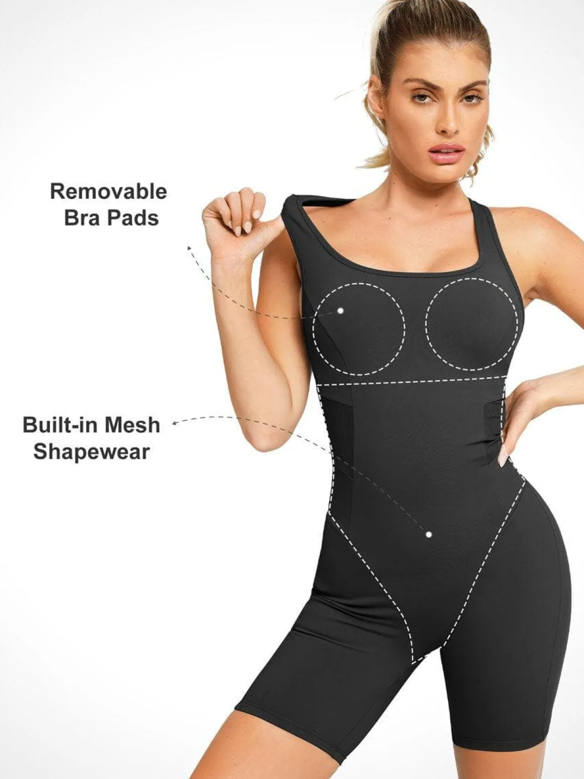 Shapewear Slimming Racerback Romper