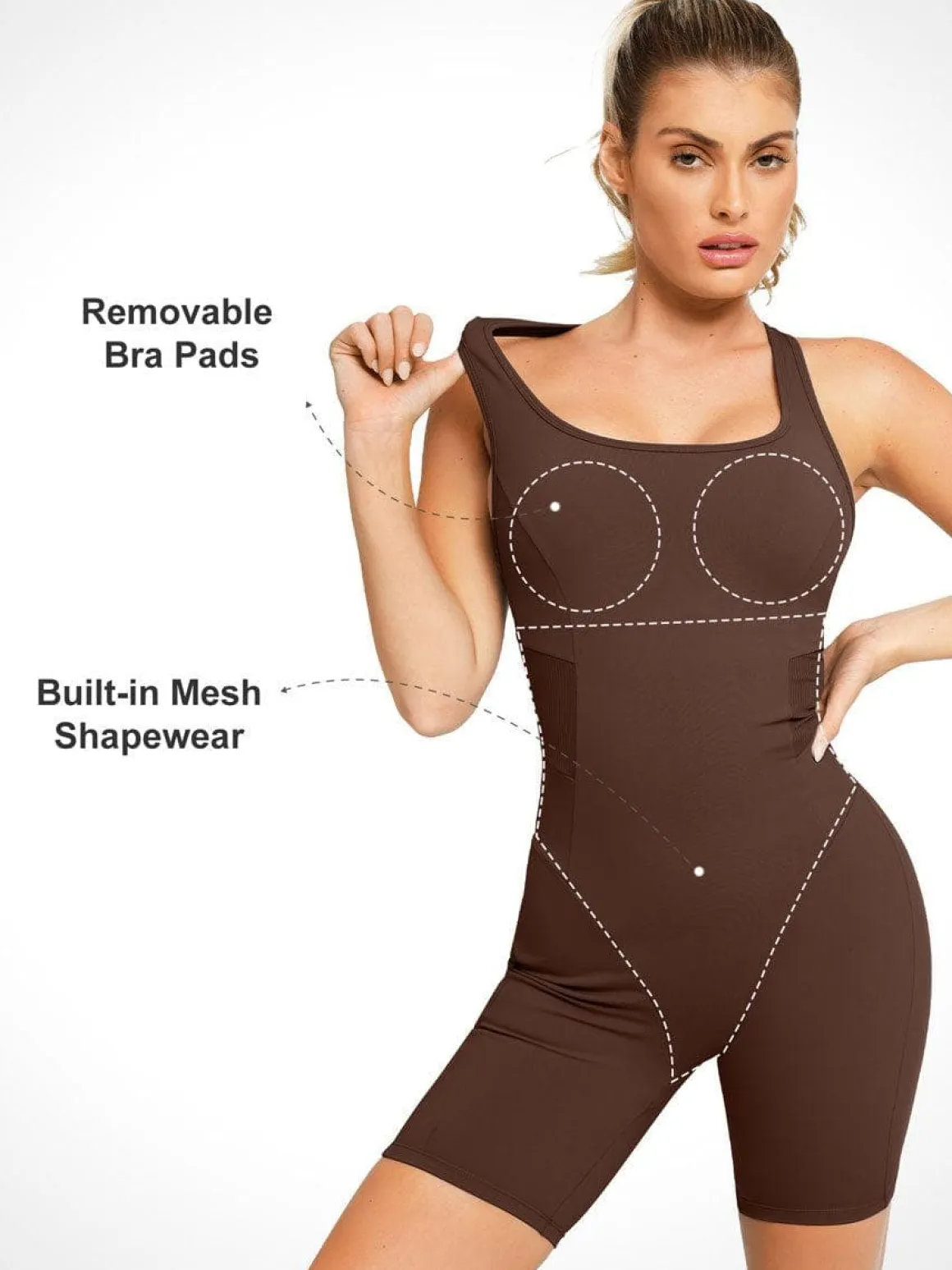 Shapewear Slimming Racerback Romper
