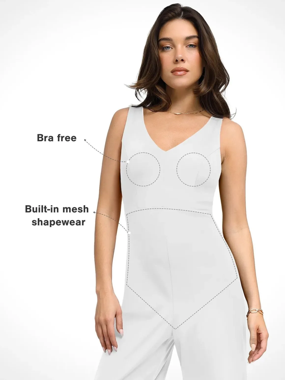 Shapewear Slimming Wide-Leg Jumpsuit