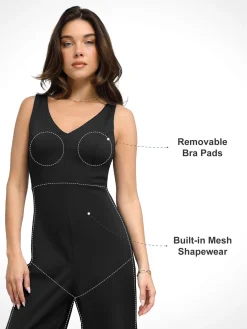 Shapewear Slimming Wide-Leg Jumpsuit