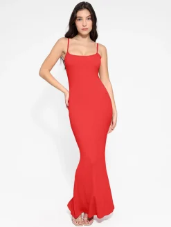 Shapewear Slip Dress Mesh Top Set