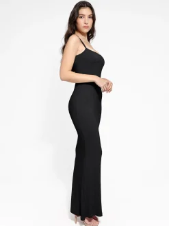 Shapewear Slip Dress Mesh Top Set