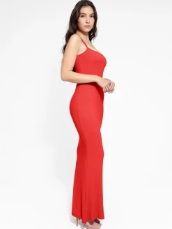 Shapewear Slip Dress Mesh Top Set
