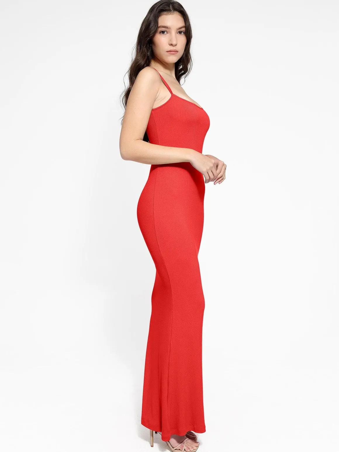 Shapewear Slip Dress Mesh Top Set