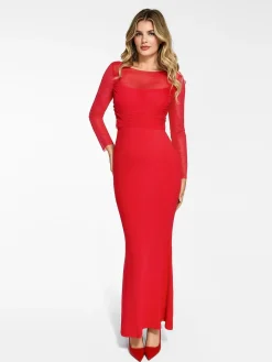 Shapewear Slip Dress Mesh Top Set