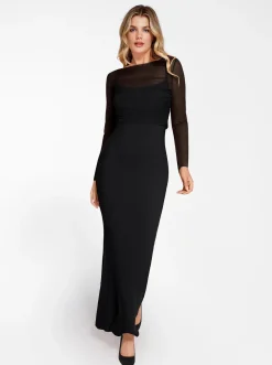 Shapewear Slip Dress Mesh Top Set