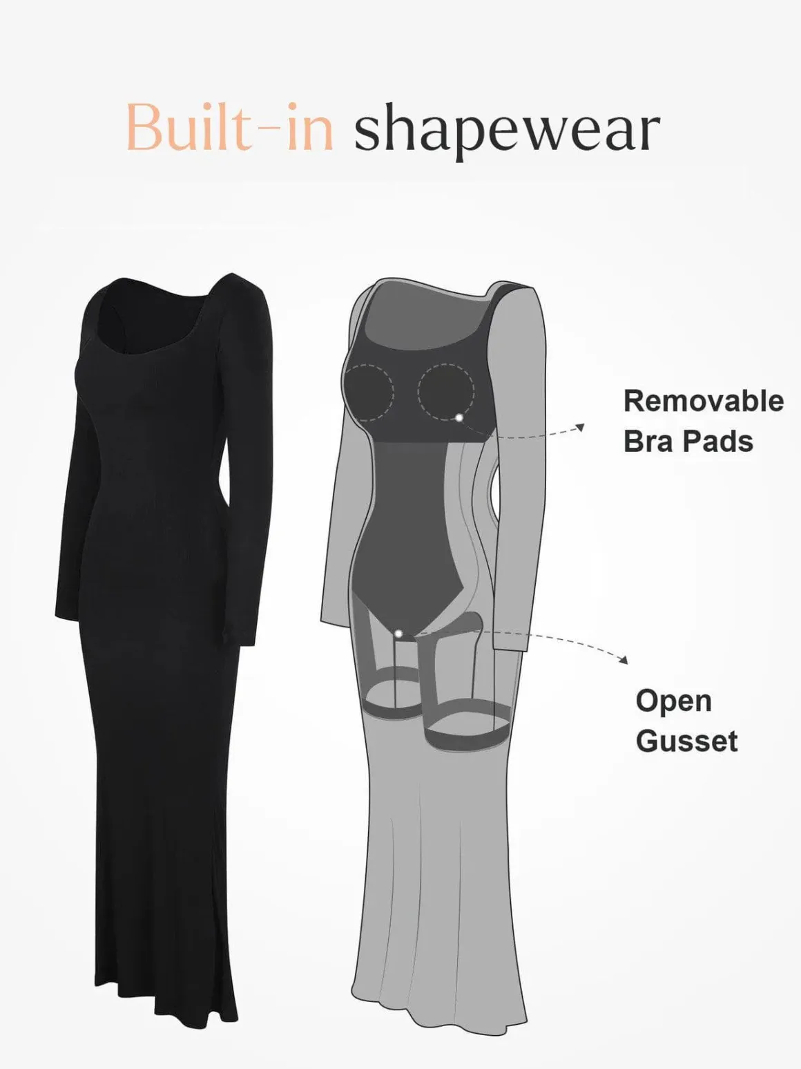 Shapewear Soft Modal Sculpting Dresses