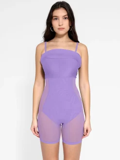 Shapewear Solid Modal Butt Lift Mini Slip Dress