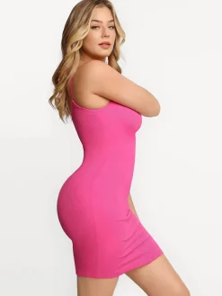 Shapewear Solid Modal Butt Lift Mini Slip Dress