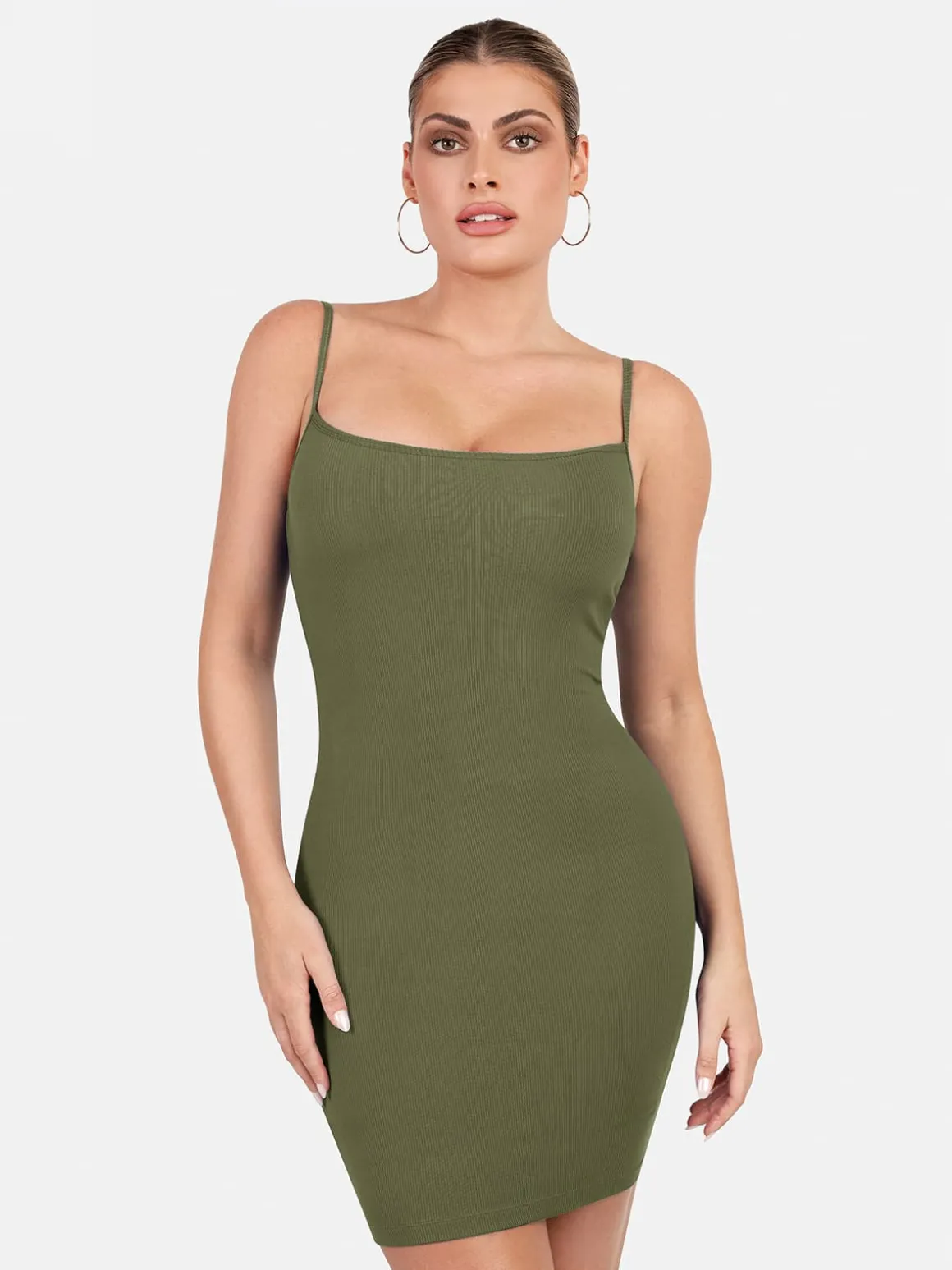 Shapewear Solid Modal Butt Lift Mini Slip Dress
