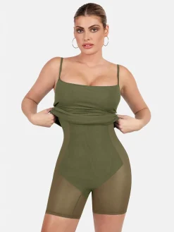 Shapewear Solid Modal Butt Lift Mini Slip Dress