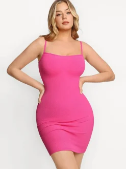 Shapewear Solid Modal Butt Lift Mini Slip Dress