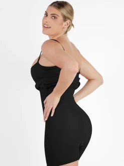 Shapewear Solid Modal Slimming Midi Slip Dress