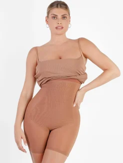 Shapewear Solid Modal Slimming Midi Slip Dress