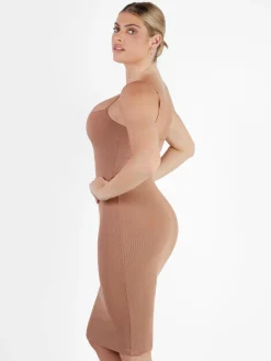 Shapewear Solid Modal Slimming Midi Slip Dress