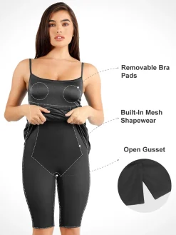 Shapewear Solid Shine Slimming Maxi Dresses or Bodysuit
