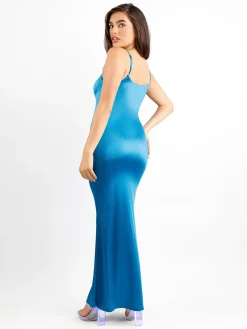 Shapewear Solid Shine Slimming Maxi Dresses or Bodysuit
