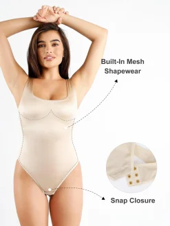 Shapewear Solid Shine Slimming Maxi Dresses or Bodysuit