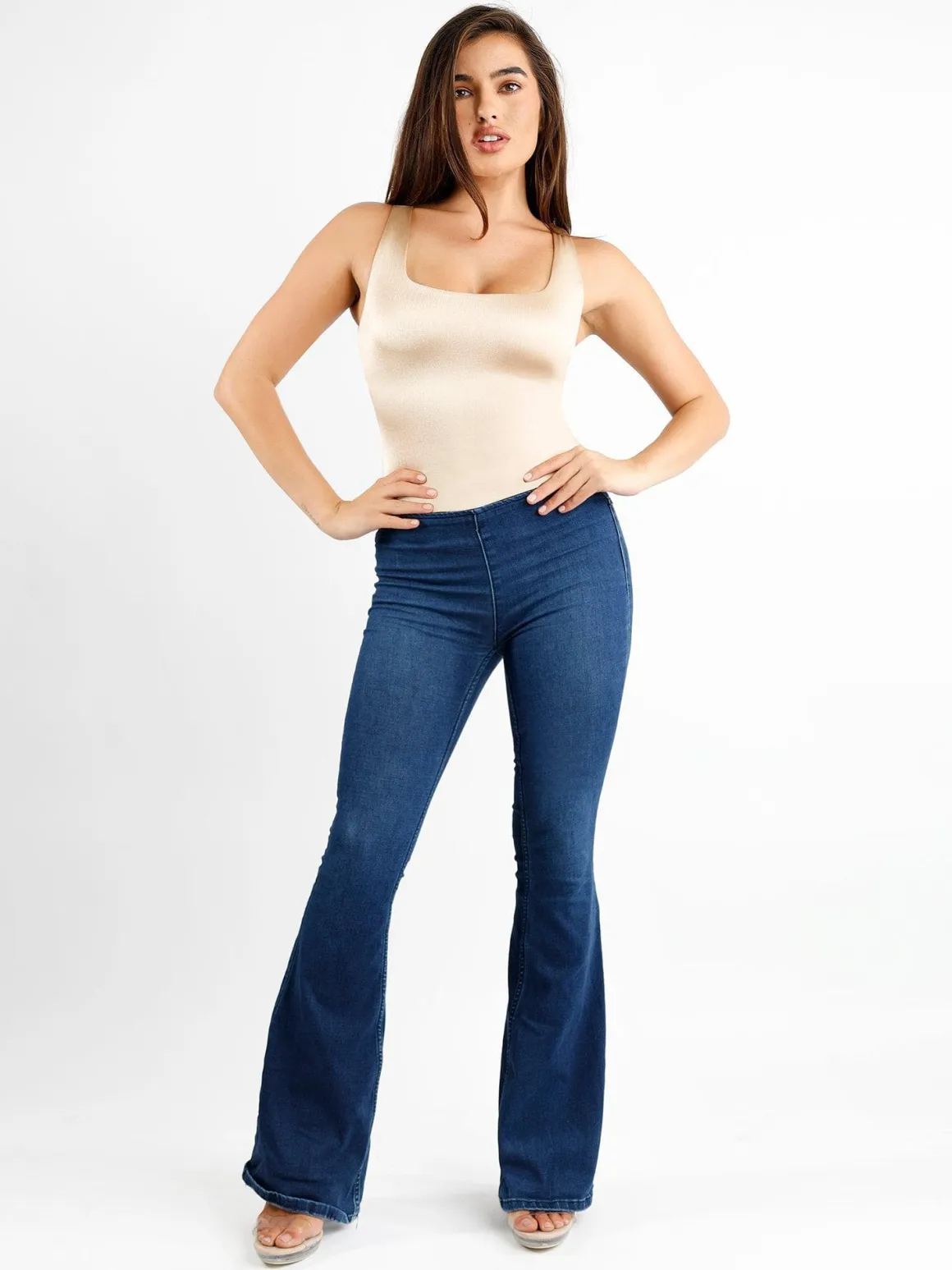 Shapewear Solid Shine Slimming Maxi Dresses or Bodysuit