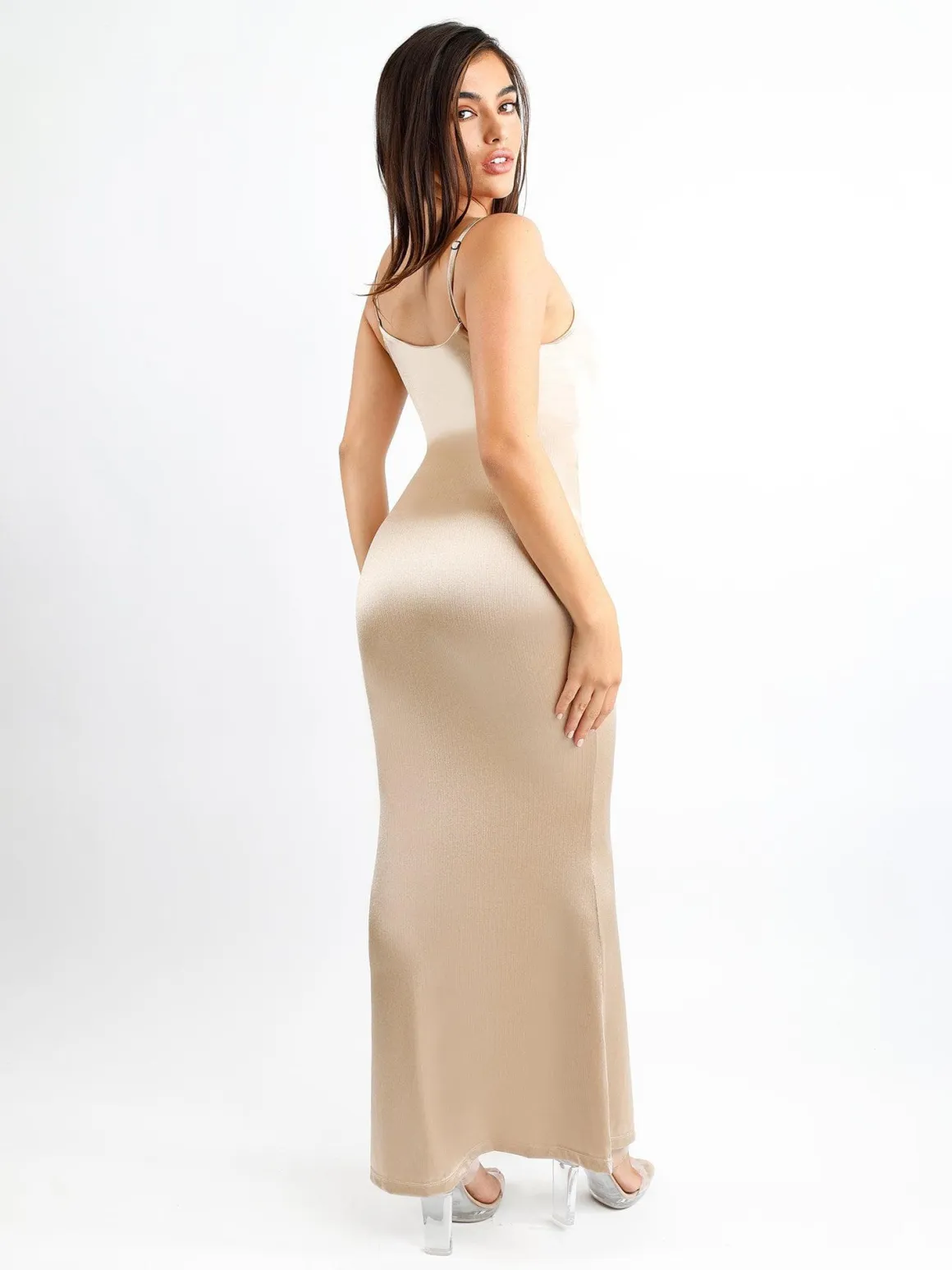 Shapewear Solid Shine Slimming Maxi Dresses or Bodysuit