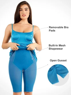 Shapewear Solid Shine Slimming Maxi Dresses or Bodysuit
