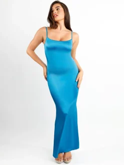 Shapewear Solid Shine Slimming Maxi Dresses or Bodysuit