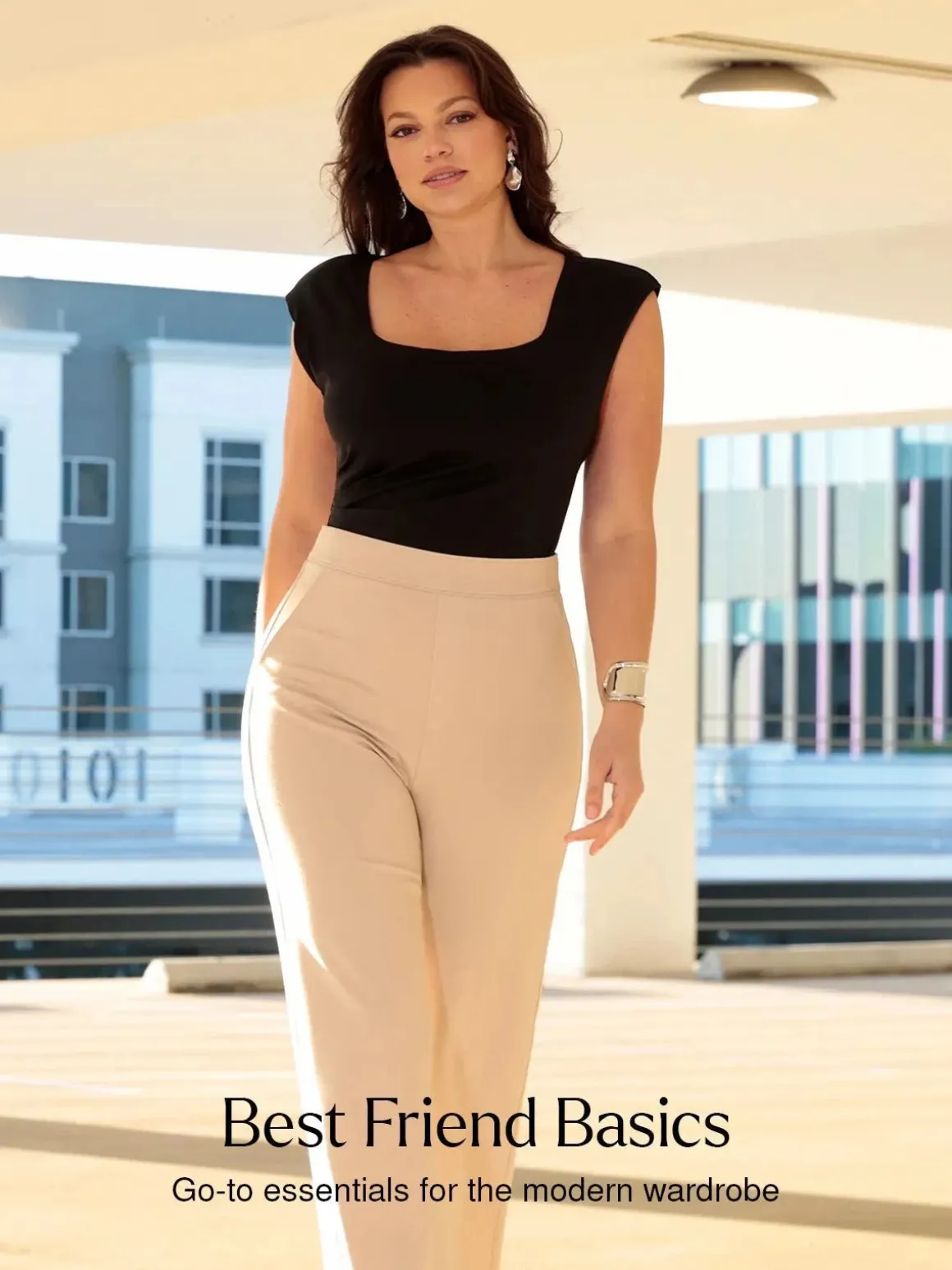 Shapewear Square Neck Padded Shoulder Slimming Bodysuit