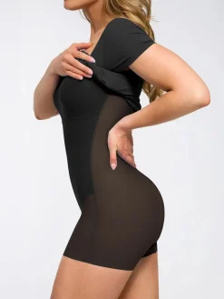 Shapewear Square Neck Sculpting A-Line Mini Dress