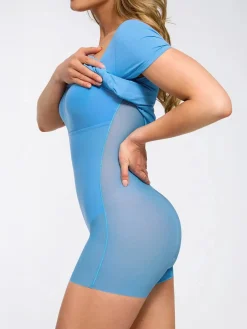 Shapewear Square Neck Sculpting A-Line Mini Dress
