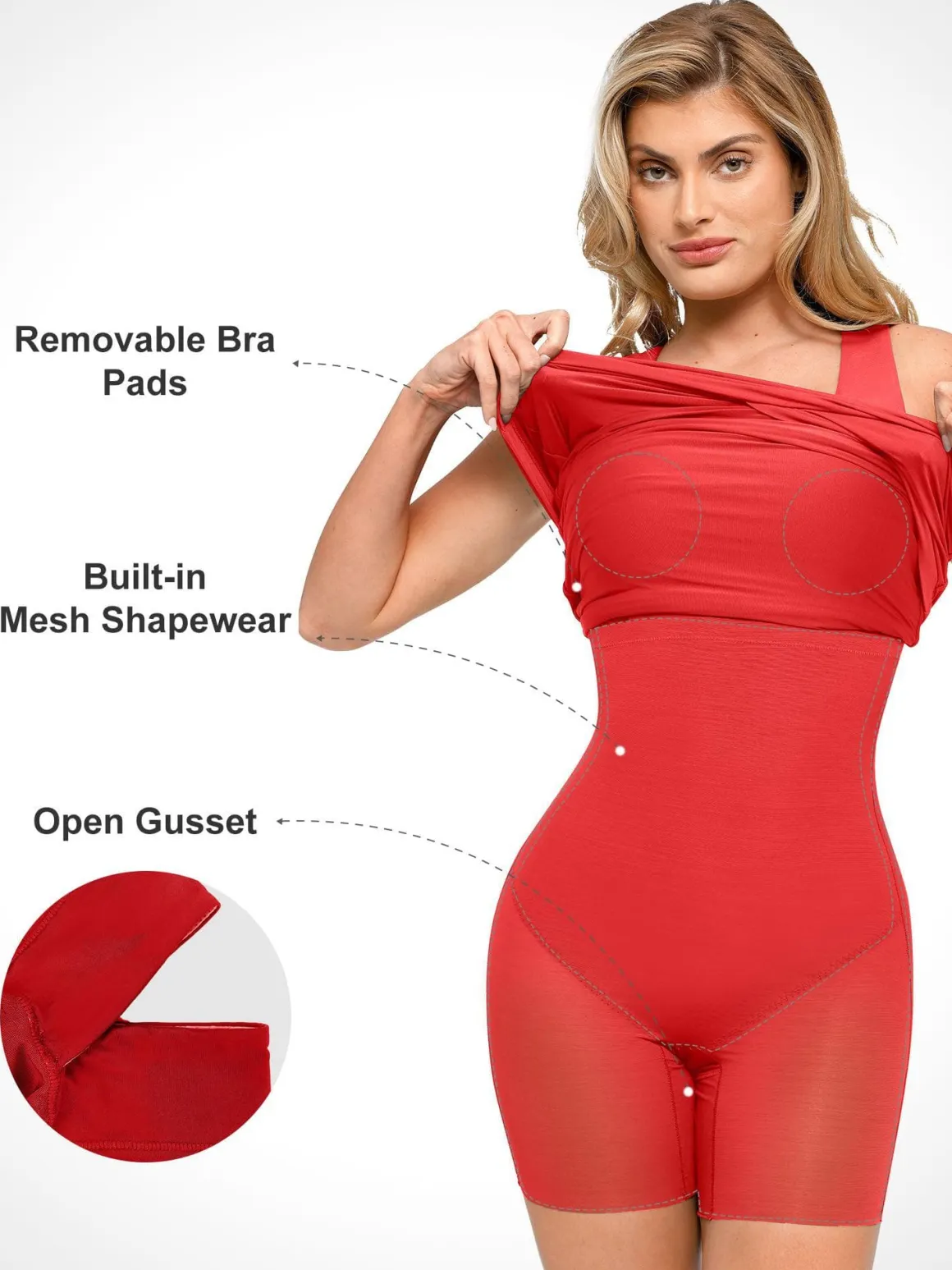 Shapewear Square Neck Sleeveless Ruched Bodycon Mini Dress
