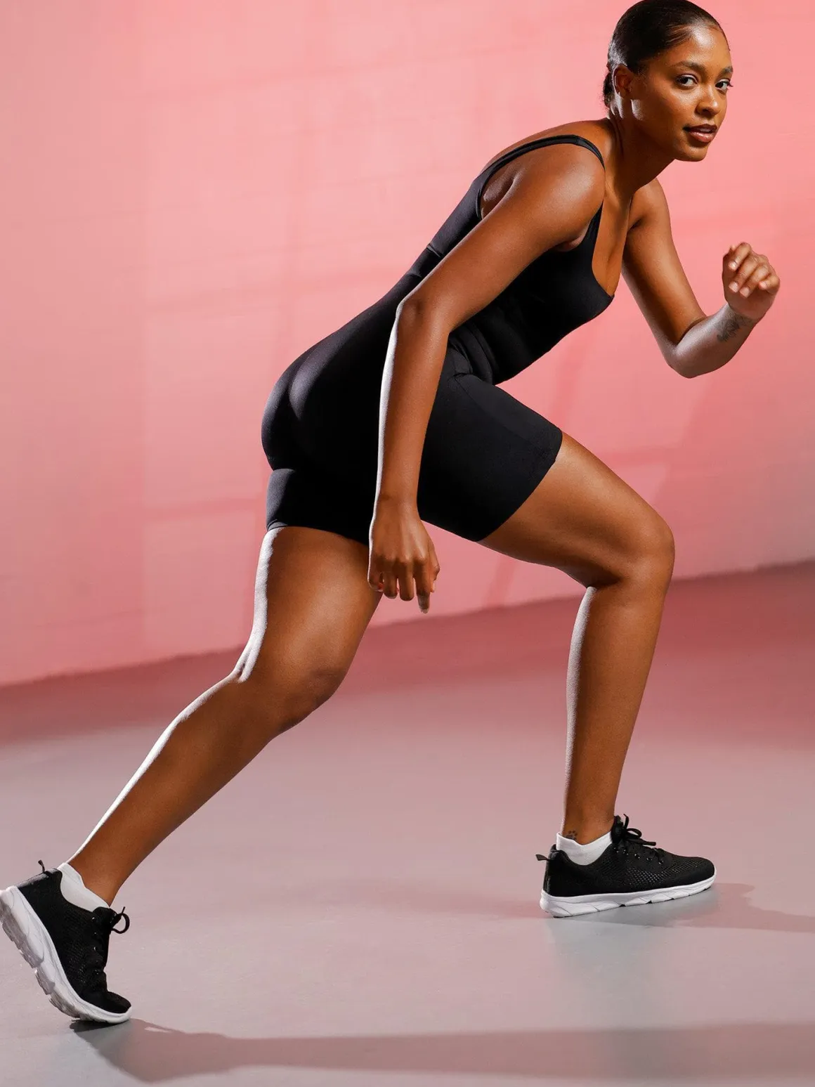 Shapewear Square Neck Slimming Mid-Thigh Workout Romper