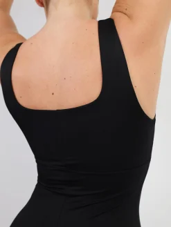 Shapewear Square Neck Thigh Slimming Workout Jumpsuit