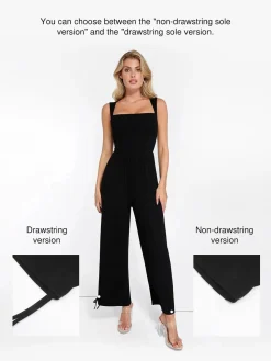 Shapewear Square Neck Tummy Control Wide Leg Jumpsuit
