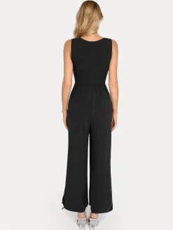 Shapewear Square Neck Tummy Control Wide Leg Jumpsuit