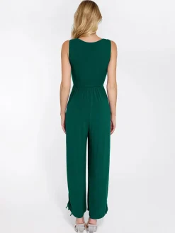 Shapewear Square Neck Tummy Control Wide Leg Jumpsuit