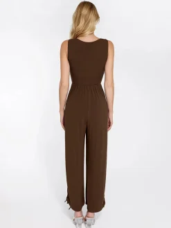 Shapewear Square Neck Tummy Control Wide Leg Jumpsuit