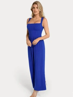 Shapewear Square Neck Tummy Control Wide Leg Jumpsuit