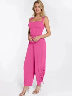 Shapewear Square Neck Tummy Control Wide Leg Jumpsuit