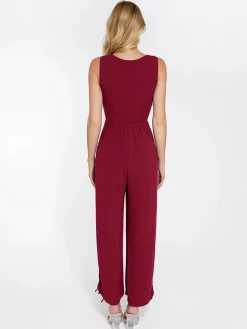 Shapewear Square Neck Tummy Control Wide Leg Jumpsuit