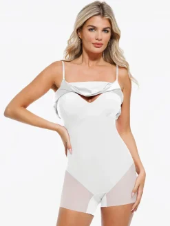 Shapewear Strappy Cowl Neck Tummy Control Flare Dress