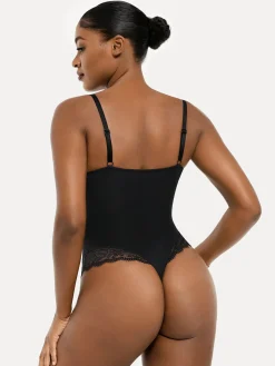 Shapewear Strappy Tummy Control Lace Inset Bodysuit