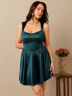 Shapewear Sweetheart Neckline Fit & Flare Mini Dress