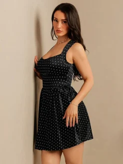 Shapewear Sweetheart Neckline Fit & Flare Mini Dress