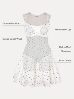 Shapewear Sweetheart Neckline Fit & Flare Mini Dress