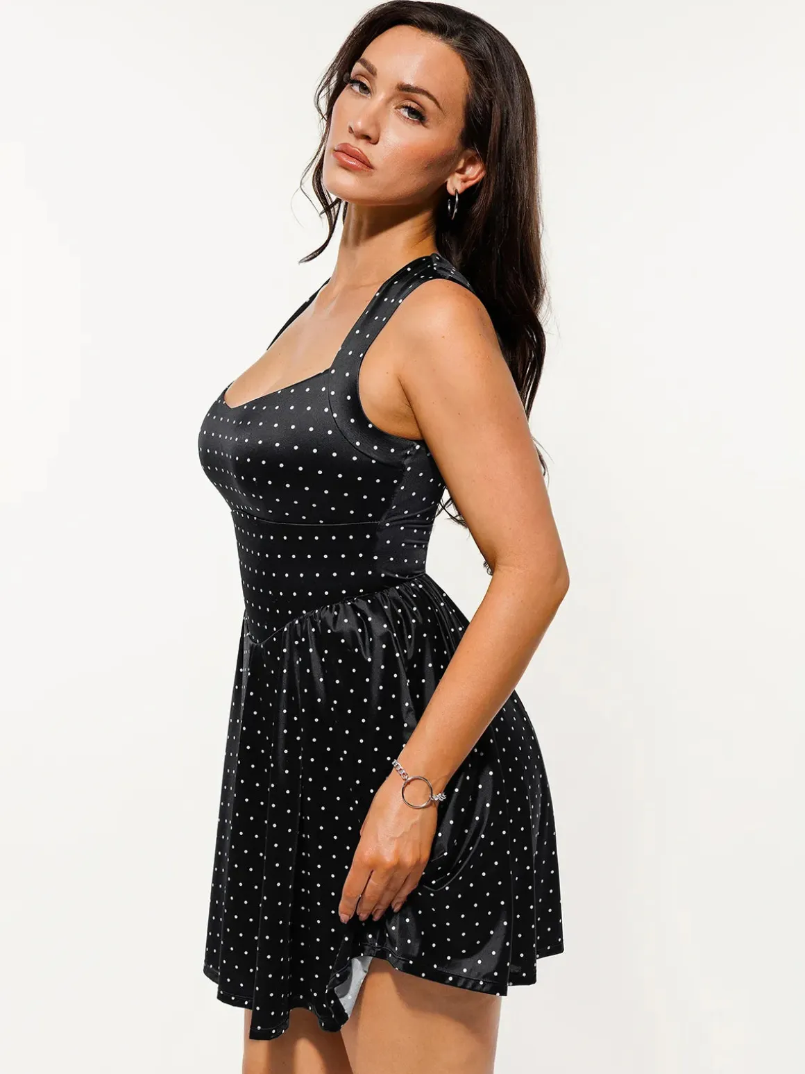 Shapewear Sweetheart Neckline Fit & Flare Mini Dress