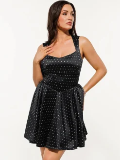 Shapewear Sweetheart Neckline Fit & Flare Mini Dress