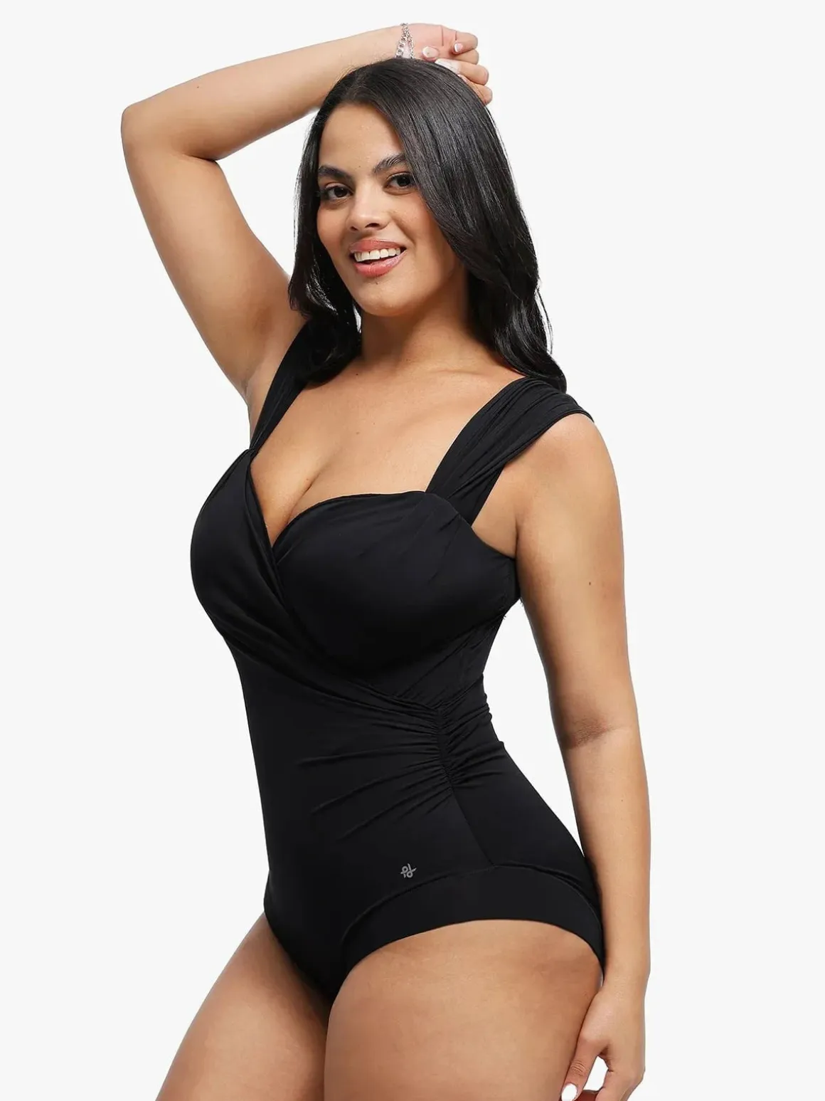 Shapewear Sweet-Heart Neckline Cap Sleeve Bodysuit