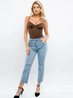 Shapewear Tummy Control Corset Thong Bodysuit