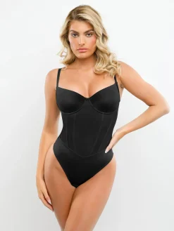 Shapewear Tummy Control Corset Thong Bodysuit