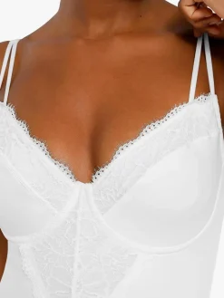 Shapewear Tummy Control Lace Inset Midi Dress